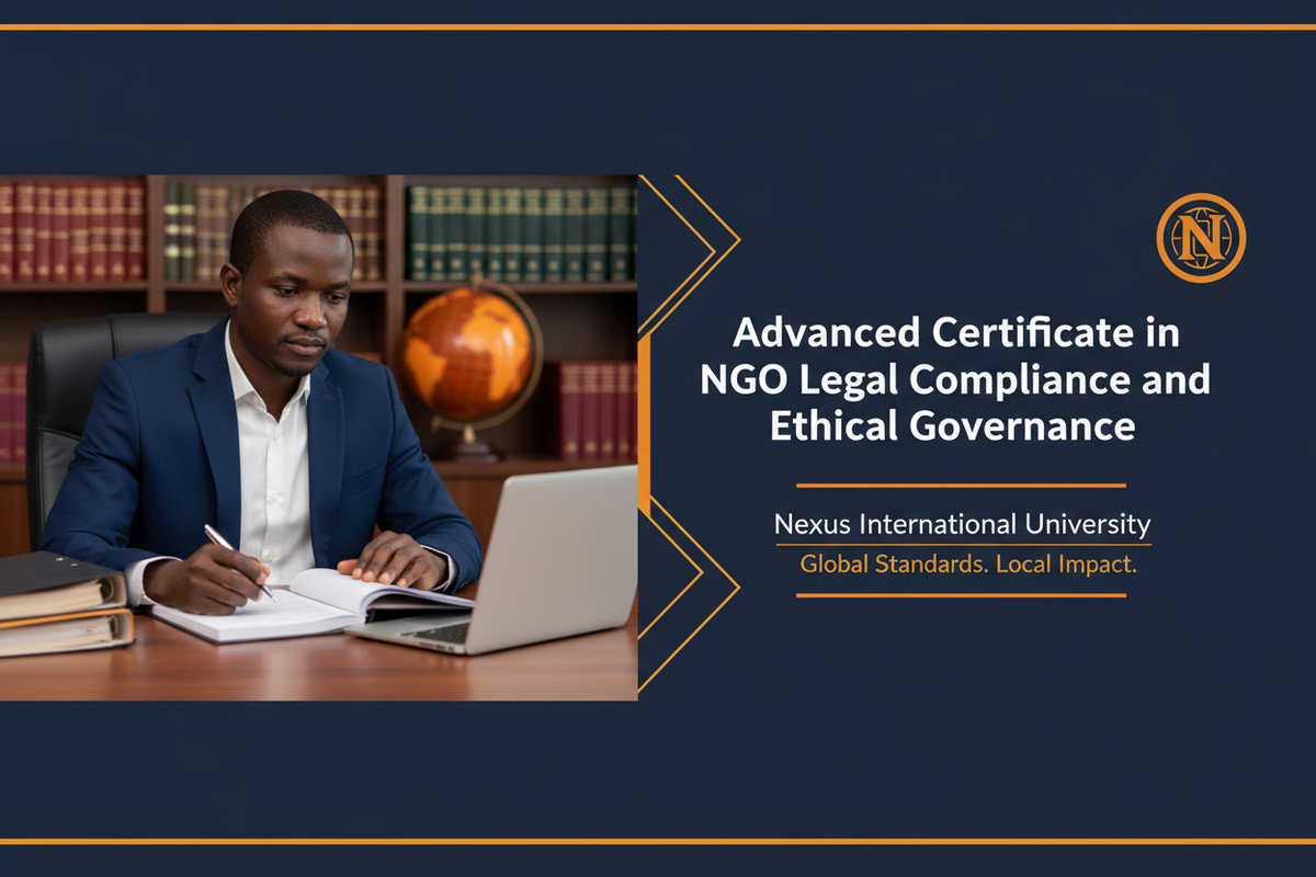Advanced Certificate in NGO Legal Compliance and Ethical  Governance