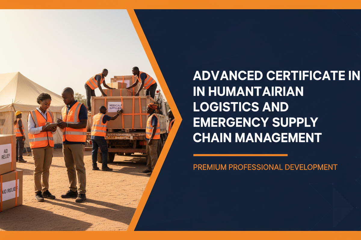 Advanced Certificate in Humanitarian Logistics and Emergency  Supply Chain Management