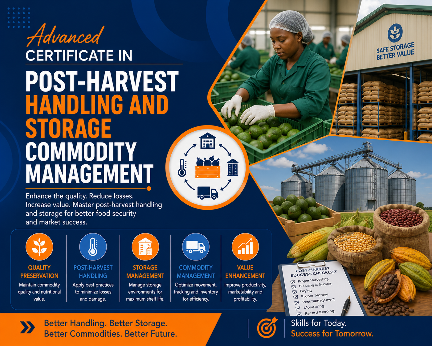 Advanced Certificate in Post-Harvest Handling and Storage Commodity Management